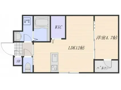 IRIS吉見園(1LDK/3階)の間取り写真