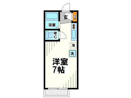 朝日一番館(1K/2階)の間取り写真