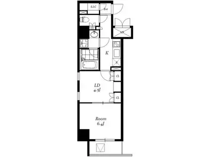 レジディア神田岩本町2(2K/10階)の間取り写真