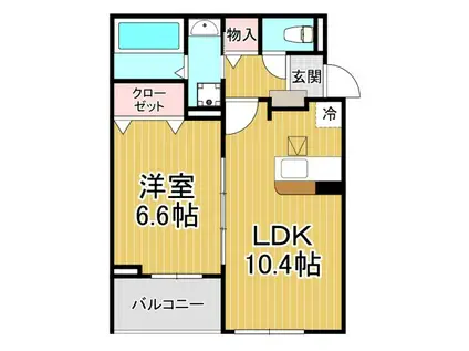 サンロイヤルⅠ(1LDK/1階)の間取り写真