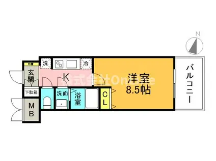 スプランディッド京橋イースト(1K/5階)の間取り写真
