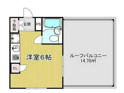 ミリオンコート学芸大(ワンルーム/3階)の間取り写真