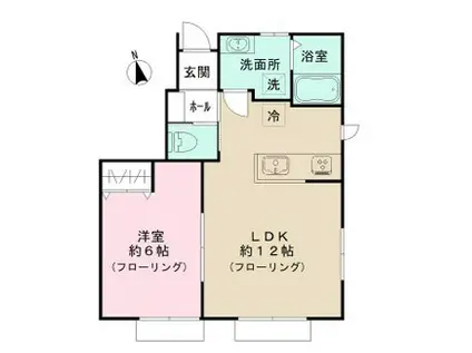 カーサ・イルフィオーレ(1LDK/1階)の間取り写真