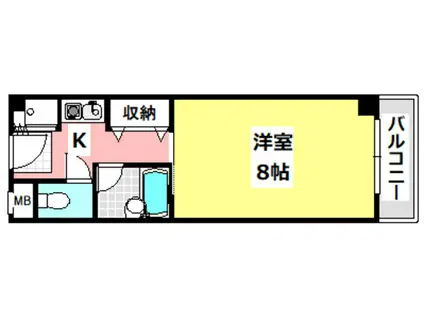 グランボア(1K/4階)の間取り写真