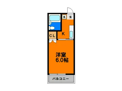 HYDE HOUSE(1K/1階)の間取り写真