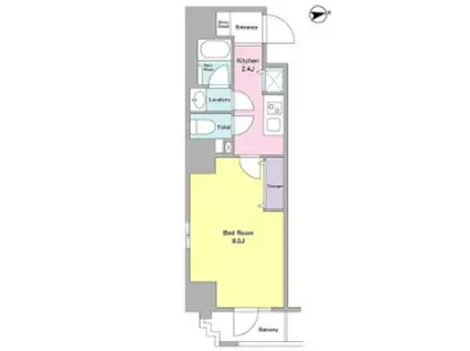 メゾン・ド・ヴィレ本郷3丁目(1K/7階)の間取り写真