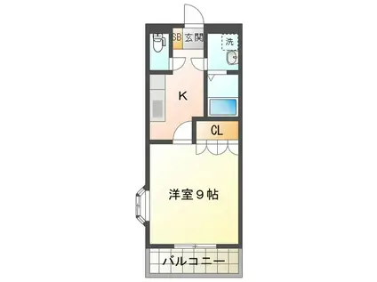 ウィナーハウス(1K/1階)の間取り写真