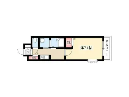 サンマール新瑞(1K/8階)の間取り写真