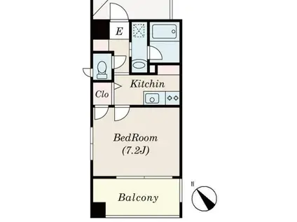 ロワール横濱ポートサイド(1K/4階)の間取り写真