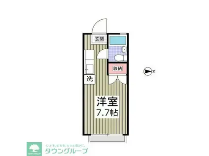 LSY22(ワンルーム/2階)の間取り写真