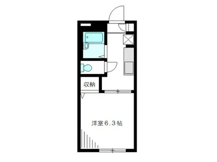 ディアス吉祥寺(1K/2階)の間取り写真