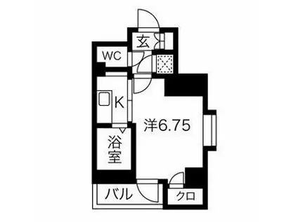 スパシエ赤羽ステーションプラザ(1K/7階)の間取り写真