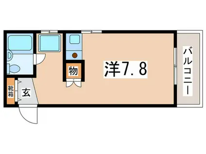 クリスタルハイム護国寺(ワンルーム/1階)の間取り写真