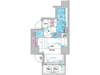 GENOVIA本所吾妻橋III(ワンルーム/3階)の間取り写真