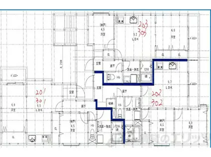 ヒーリンググレース高槻高西町A棟(2LDK/3階)の間取り写真