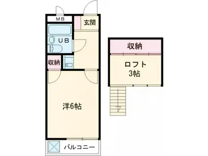 ヨーロピアン市小路(1K/1階)の間取り写真