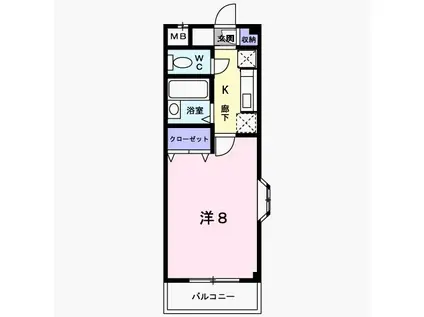 ID HOUSE(1K/2階)の間取り写真