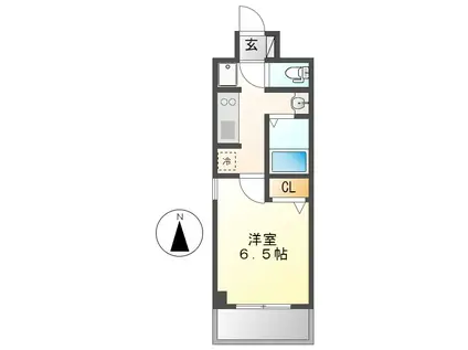 フォルトゥーナ荒畑(1K/6階)の間取り写真