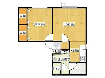 コーポ恵(1LDK/1階)の間取り写真