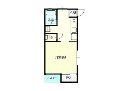 メゾン・ドゥ・セレッソ(1K/1階)の間取り写真