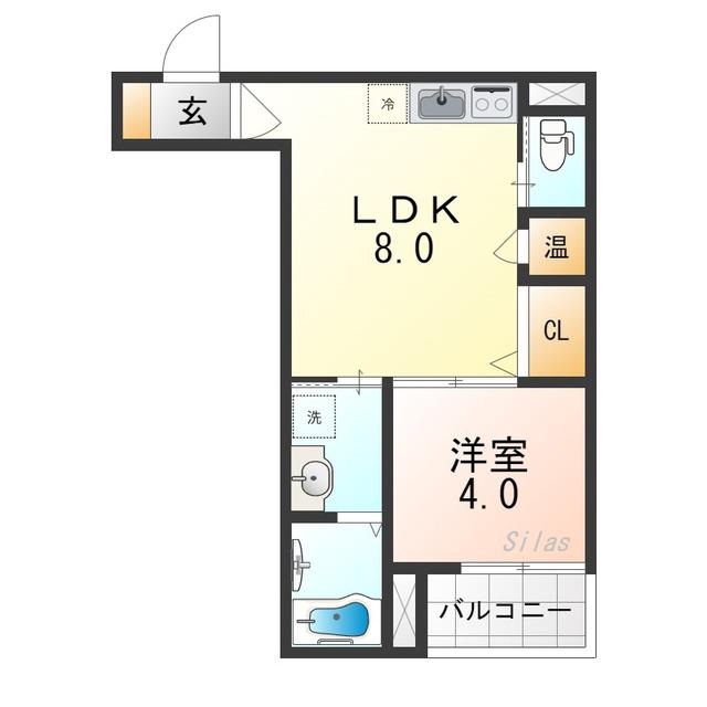 メゾンアイギス(1LDK/2階)の間取り写真