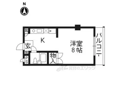 CASA338(1K/4階)の間取り写真