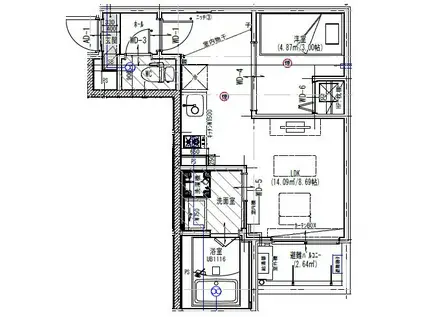 JACK KOYOIII(1LDK/1階)の間取り写真
