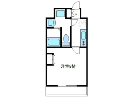 ライジングプレイス八王子みなみ野(1K/3階)の間取り写真