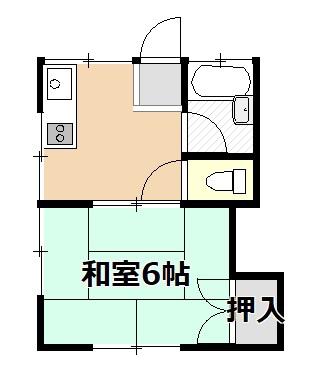 RECTIVE東松山(1K/1階)の間取り写真