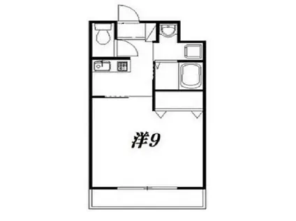 ビラミナミII(1K/3階)の間取り写真