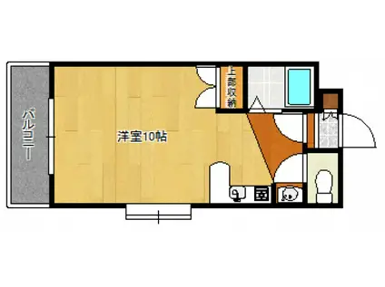 オリエンタル朝日ヶ丘(ワンルーム/4階)の間取り写真