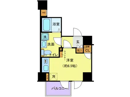 クレヴィスタ戸越公園(ワンルーム/5階)の間取り写真