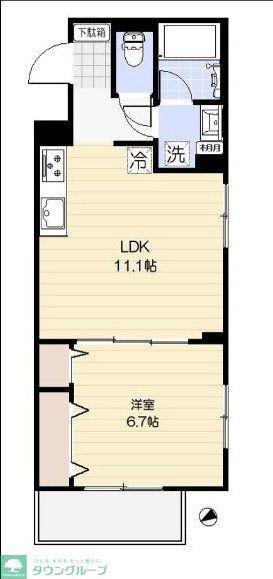 SOFI新松戸(1LDK/2階)の間取り写真