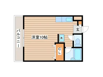 レジデンス成田(ワンルーム/3階)の間取り写真