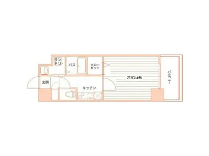 ラヴィール名駅南(1K/10階)の間取り写真