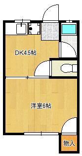 マークハイツ光明A棟(1K/1階)の間取り写真