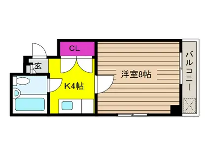 エイトパレス御影(1K/3階)の間取り写真