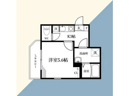 アマ・デトワール(1K/3階)の間取り写真