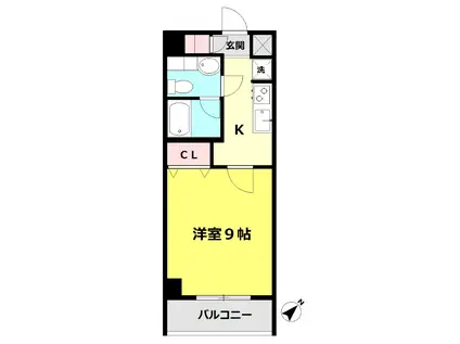 ウェルバード成増(1K/6階)の間取り写真