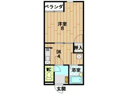 COSY IN KAWANO(1DK/5階)の間取り写真