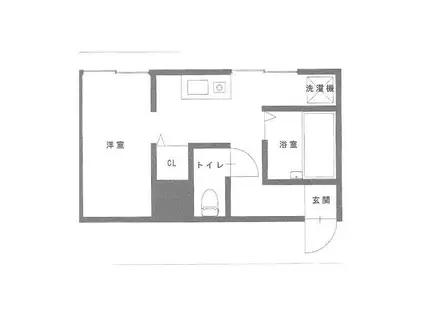 山本ビル(ワンルーム/2階)の間取り写真