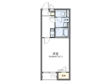 メープルコート(1K/2階)の間取り写真