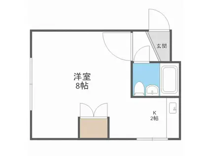 グリーンハイム(1K/5階)の間取り写真