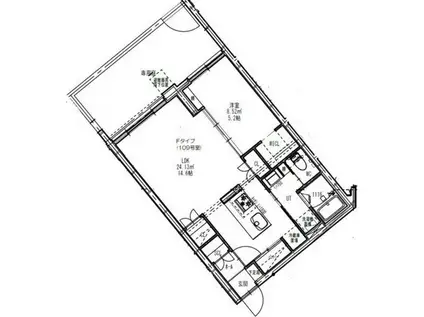 RFINON17(1LDK/1階)の間取り写真