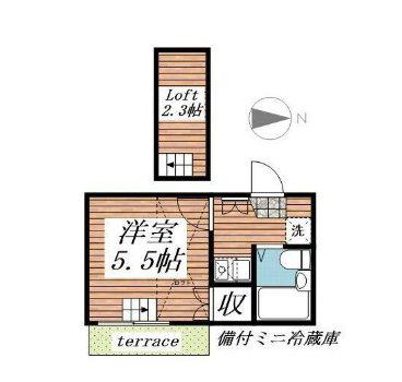 アステル藤沢(1K/1階)の間取り写真