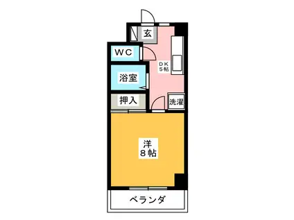 第六日東ハイツ(1DK/2階)の間取り写真