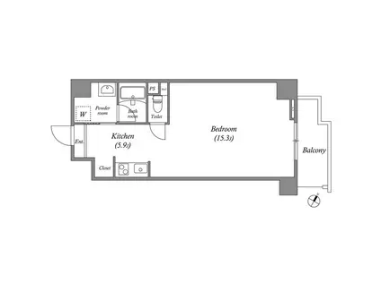 TS RESIDENCE NAGOYA(ワンルーム/7階)の間取り写真