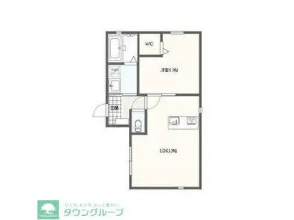 SUNSHINE小松(1LDK/1階)の間取り写真