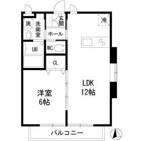 フォレストメゾン三河島(1LDK/1階)の間取り写真