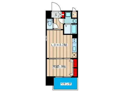 CHERRY BLOSSOM 真田山(1LDK/7階)の間取り写真